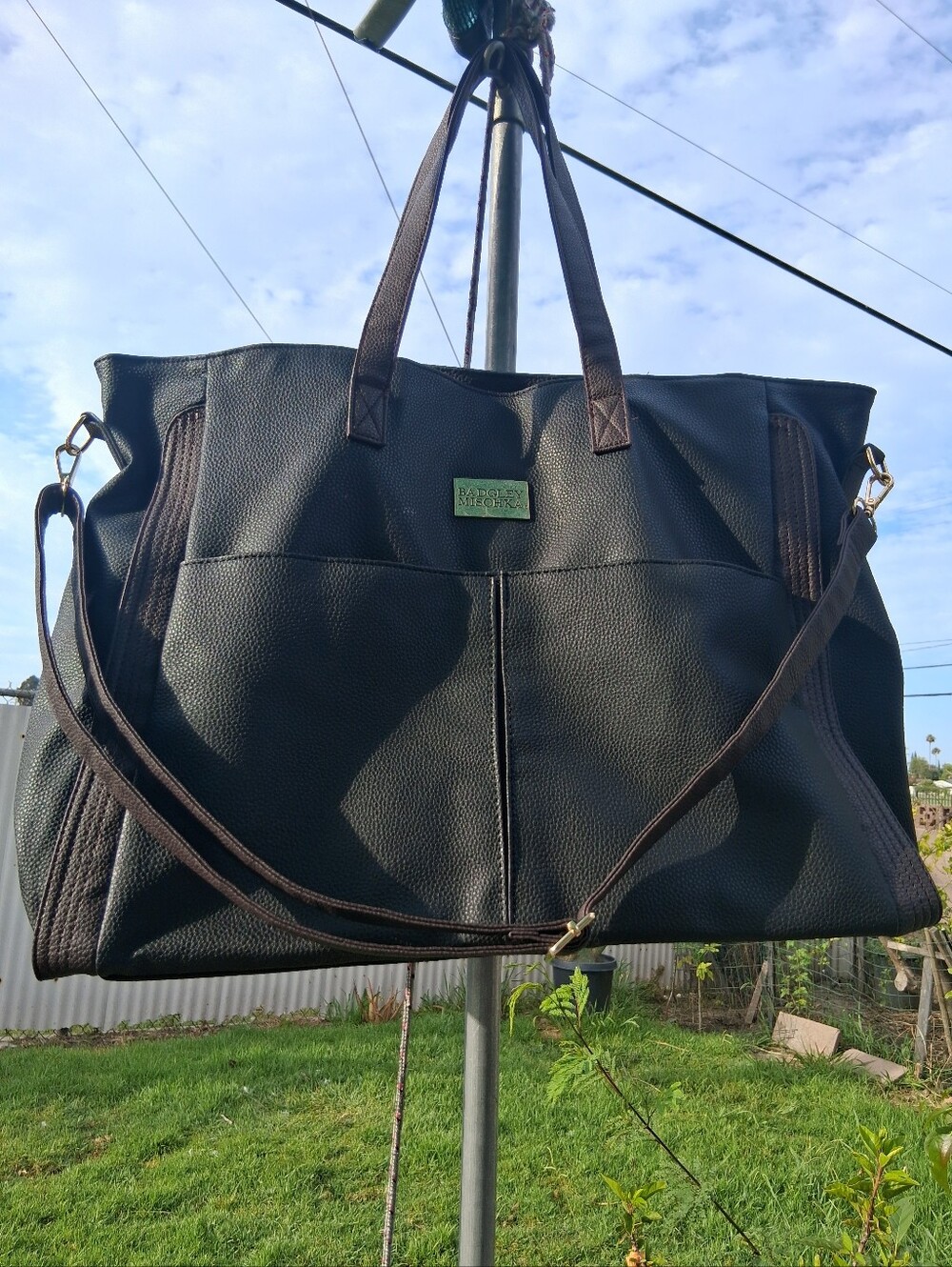NEW Badgley Mischka Vegan Leather Tote
